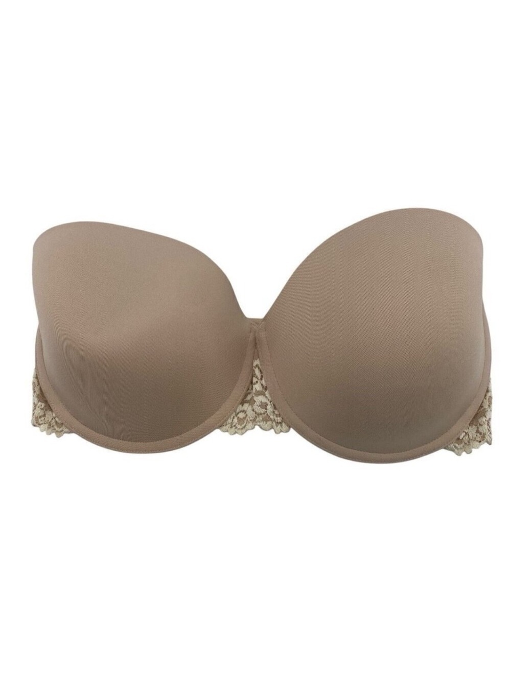 Wacoal Embrace Size 32DD Nude Lined Strapless Underwire Bra Style: 854191